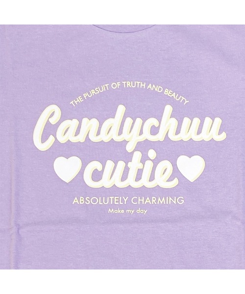 Candychuu（キャンディチュウ）の「【プチプラ】ロゴプリントTシャツ（Tシャツ/カットソー・キッズ・ラベンダー/サックスブルー・XXS/M/XS/S）」の9枚目の写真