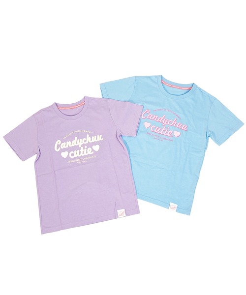 Candychuu（キャンディチュウ）の「【プチプラ】ロゴプリントTシャツ（Tシャツ/カットソー・キッズ・ラベンダー/サックスブルー・XXS/M/XS/S）」の11枚目の写真