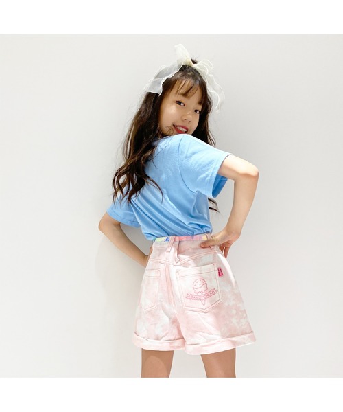 Candychuu（キャンディチュウ）の「【プチプラ】ロゴプリントTシャツ（Tシャツ/カットソー・キッズ・ラベンダー/サックスブルー・XXS/M/XS/S）」の12枚目の写真