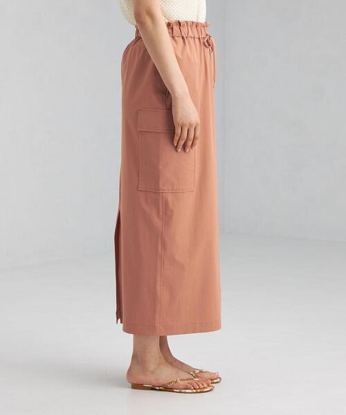 green label relaxing（グリーンレーベルリラクシング）の「ハッスイ UV イージー カーゴ スカート －撥水－－UVカット－（スカート・レディース・ネイビー/オレンジ・FREE）」の6枚目の写真