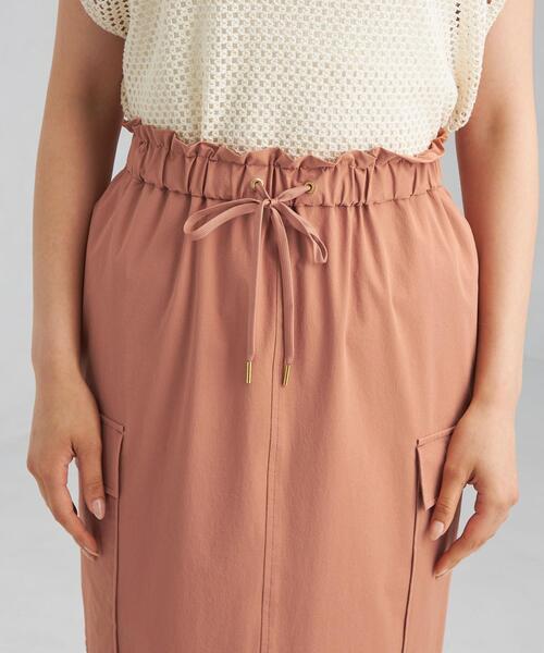 green label relaxing（グリーンレーベルリラクシング）の「ハッスイ UV イージー カーゴ スカート －撥水－－UVカット－（スカート・レディース・ネイビー/オレンジ・FREE）」の8枚目の写真