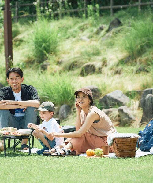 green label relaxing（グリーンレーベルリラクシング）の「ハッスイ UV イージー カーゴ スカート －撥水－－UVカット－（スカート・レディース・ネイビー/オレンジ・FREE）」の15枚目の写真