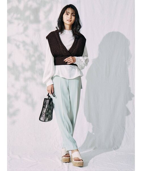 MERCURYDUO（マーキュリーデュオ）の「2WAYパワショルリボンブラウス（シャツ/ブラウス・レディース・ベージュ/オフホワイト/ミント・FREE）」の22枚目の写真