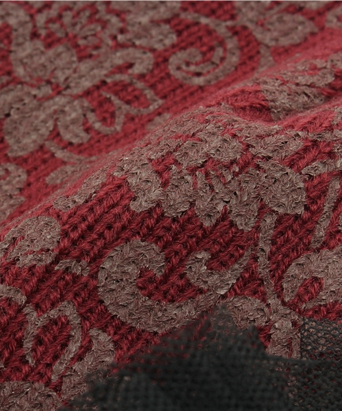 axes femme（アクシーズファム）の「アンティーク柄ニット帽（ハット・レディース・グレー/ラベンダー/ワイン・MEDIUM）」の7枚目の写真