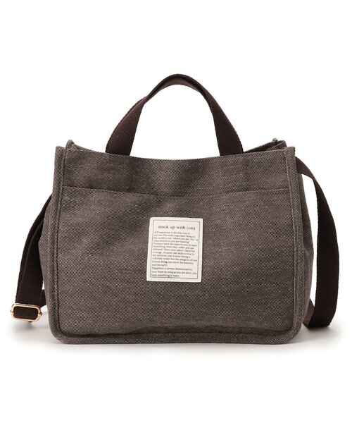 SHOO・LA・RUE(シューラルー)の「◆3層仕切洗いキャンバストート(トートバッグ・レディース・カーキ/ブラウン系/ベージュ/ネイビー系5・00)」の2枚目の写真