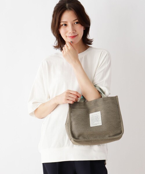 SHOO・LA・RUE(シューラルー)の「◆3層仕切洗いキャンバストート(トートバッグ・レディース・カーキ/ブラウン系/ベージュ/ネイビー系5・00)」の7枚目の写真