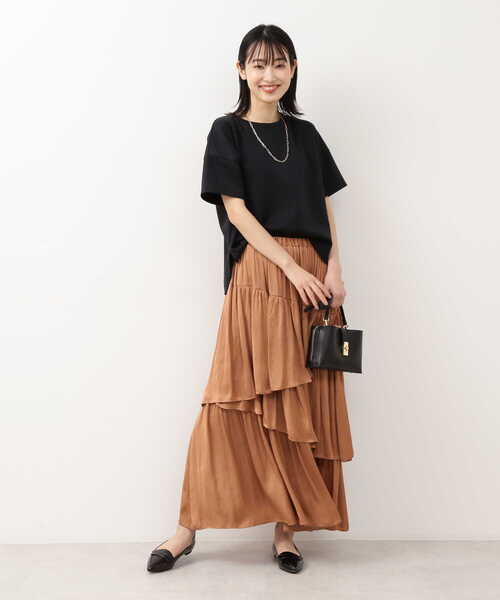 NATURAL BEAUTY BASIC(ナチュラルビューティーベーシック)の「ダンボールフォルムトップス/0171260871(Tシャツ/カットソー・レディース・ブラック/ベージュ/ブラウン/オフホワイト・MEDIUM)」の22枚目の写真