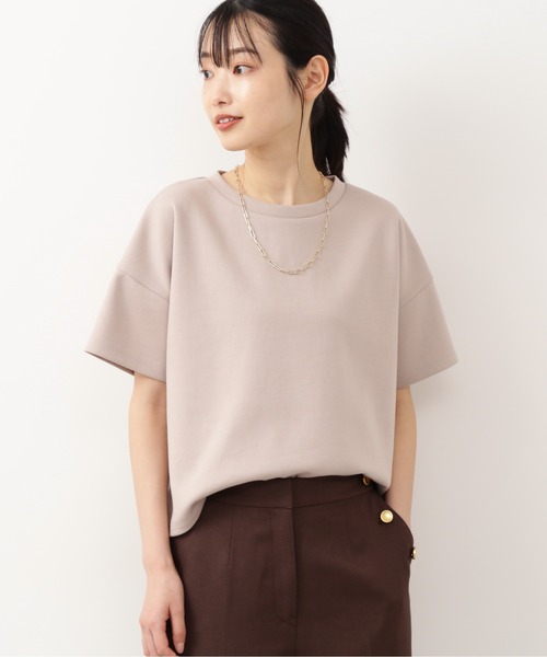 NATURAL BEAUTY BASIC(ナチュラルビューティーベーシック)の「ダンボールフォルムトップス/0171260871(Tシャツ/カットソー・レディース・ブラック/ベージュ/ブラウン/オフホワイト・MEDIUM)」の4枚目の写真