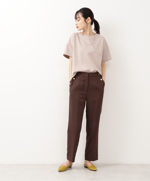 NATURAL BEAUTY BASIC(ナチュラルビューティーベーシック)の「ダンボールフォルムトップス/0171260871(Tシャツ/カットソー・レディース・ブラック/ベージュ/ブラウン/オフホワイト・MEDIUM)」の18枚目の写真