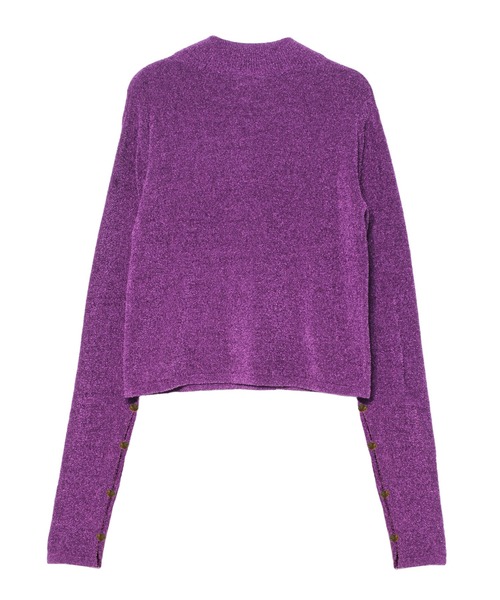 PAMEO POSE(パメオポーズ)の「Fluffy Cloud Top(ニット/セーター・レディース・ホワイト/ブラック/パープル・FREE)」の6枚目の写真