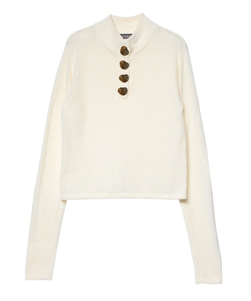 PAMEO POSE(パメオポーズ)の「Fluffy Cloud Top(ニット/セーター・レディース・ホワイト/ブラック/パープル・FREE)」の8枚目の写真