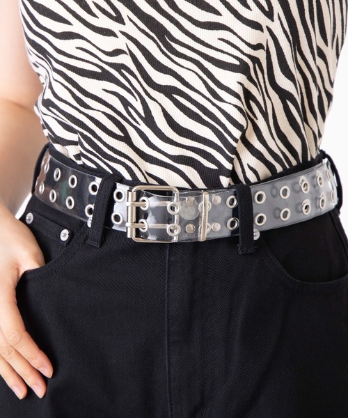 WEGO(ウィゴー)の「WEGO/ダブルハトメベルト(ベルト・レディース・その他1/ブラック/ベージュ/オフホワイト/ブラック系その他/グリーン/その他2/その他3・FREE)」の6枚目の写真