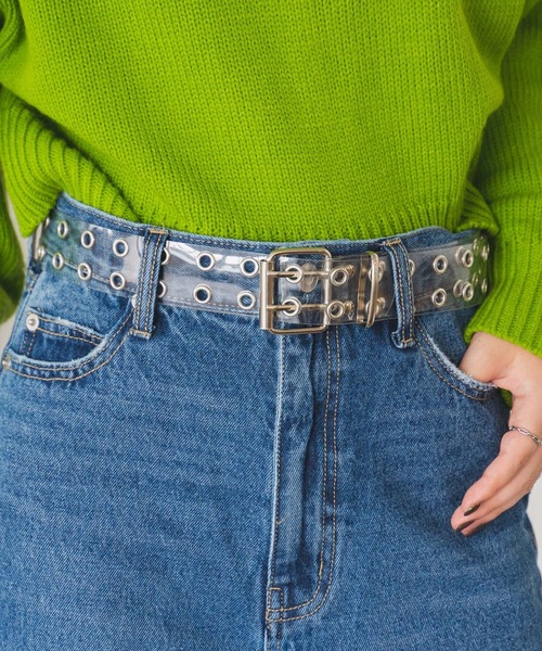 WEGO(ウィゴー)の「WEGO/ダブルハトメベルト(ベルト・レディース・その他1/ブラック/ベージュ/オフホワイト/ブラック系その他/グリーン/その他2/その他3・FREE)」の14枚目の写真