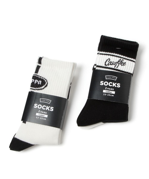 niko and...（ニコアンド）の「[Fishs Eddy(フィッシュエディ)]Brooklyneseウィメンズソックス2Pセット（ソックス/靴下・レディース・ブラック/ホワイト・FREE）」の5枚目の写真