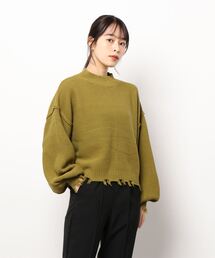 LOWRYS FARM | クラッシュクロップドプルオーバーＬＳ　219586(ニット/セーター)