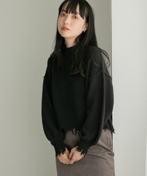 LOWRYS FARM | クラッシュクロップドプルオーバーＬＳ　219586(ニット/セーター)