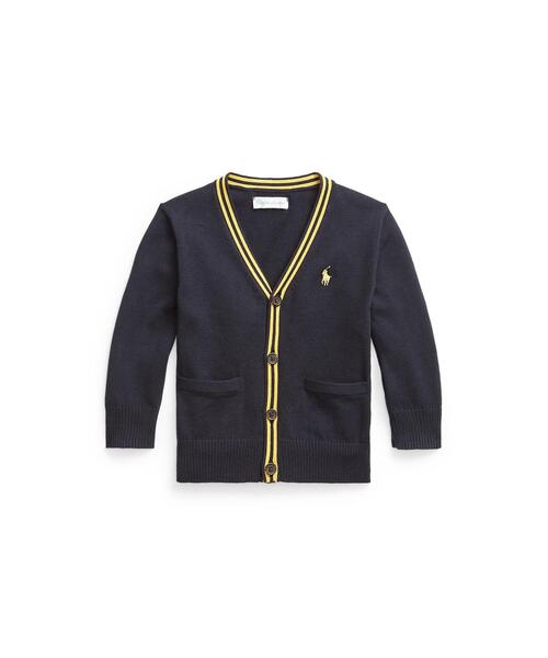 コットン Vネック カーディガン