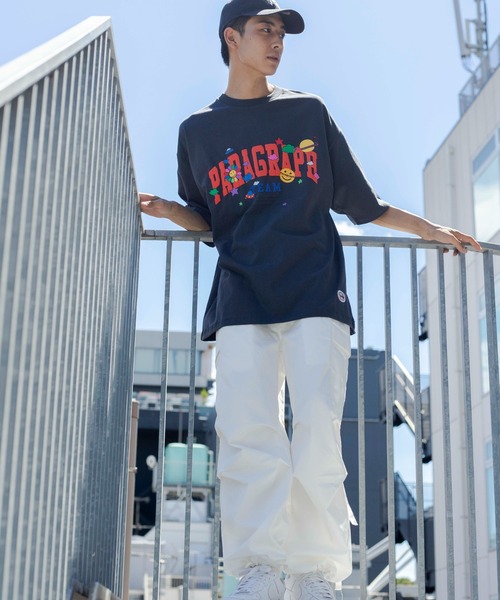 Paragraph(パラグラフ)の「WEGO/ParagraphハッピーロゴビッグTシャツ(Tシャツ/カットソー・メンズ・ブラック/ホワイト/オートミール・FREE)」の16枚目の写真