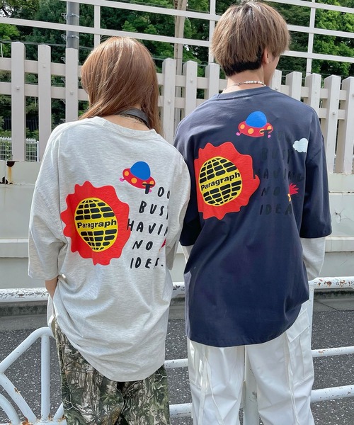 Paragraph(パラグラフ)の「WEGO/ParagraphハッピーロゴビッグTシャツ(Tシャツ/カットソー・メンズ・ブラック/ホワイト/オートミール・FREE)」の8枚目の写真