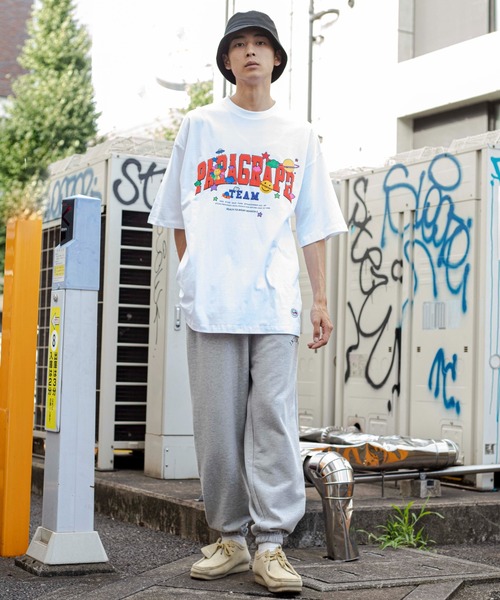 Paragraph(パラグラフ)の「WEGO/ParagraphハッピーロゴビッグTシャツ(Tシャツ/カットソー・メンズ・ブラック/ホワイト/オートミール・FREE)」の10枚目の写真