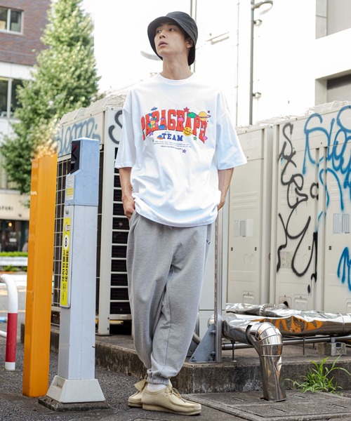 Paragraph(パラグラフ)の「WEGO/ParagraphハッピーロゴビッグTシャツ(Tシャツ/カットソー・メンズ・ブラック/ホワイト/オートミール・FREE)」の11枚目の写真