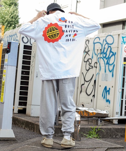 Paragraph(パラグラフ)の「WEGO/ParagraphハッピーロゴビッグTシャツ(Tシャツ/カットソー・メンズ・ブラック/ホワイト/オートミール・FREE)」の12枚目の写真