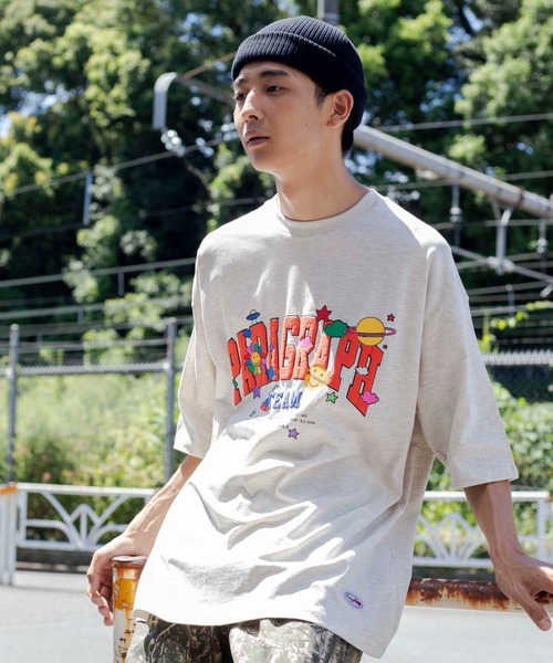 Paragraph(パラグラフ)の「WEGO/ParagraphハッピーロゴビッグTシャツ(Tシャツ/カットソー・メンズ・ブラック/ホワイト/オートミール・FREE)」の18枚目の写真