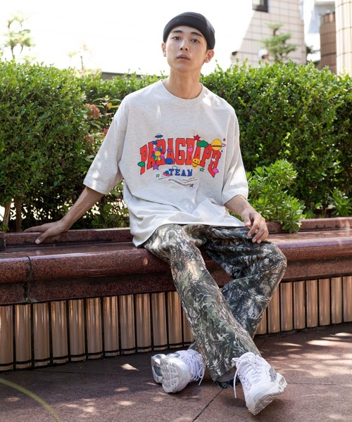 Paragraph(パラグラフ)の「WEGO/ParagraphハッピーロゴビッグTシャツ(Tシャツ/カットソー・メンズ・ブラック/ホワイト/オートミール・FREE)」の19枚目の写真