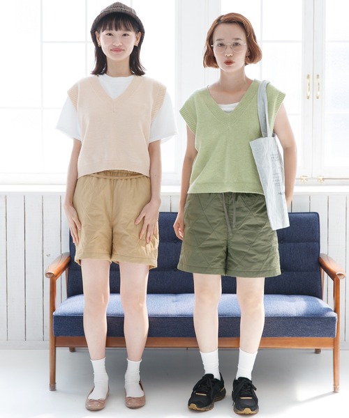 mikke(ミッケ)の「キルティングショートパンツ(その他パンツ・レディース・ベージュ/カーキ・FREE)」の9枚目の写真