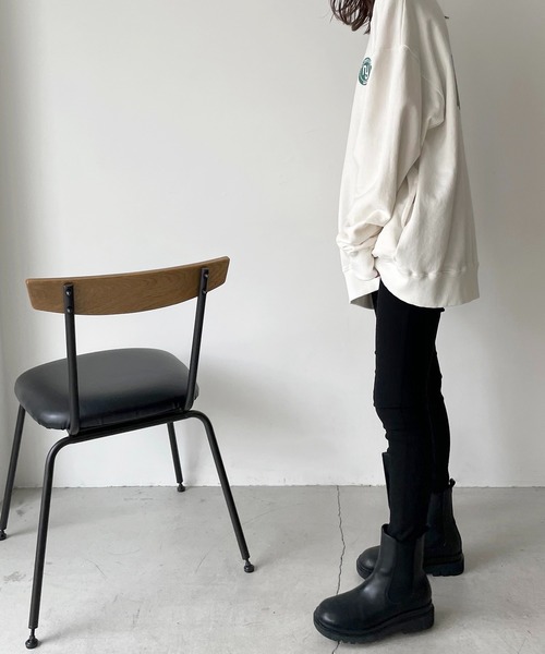 CANAL JEAN（キャナルジーン）の「via j(ヴィアジェイ) "NY MAP"裏毛トレーナー（スウェット・レディース・ホワイト/チャコールグレー/ヘザーグレー・ONE SIZE）」の6枚目の写真