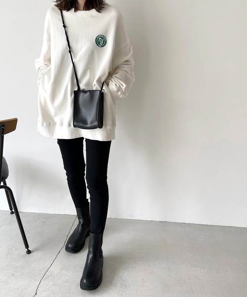 CANAL JEAN（キャナルジーン）の「via j(ヴィアジェイ) "NY MAP"裏毛トレーナー（スウェット・レディース・ホワイト/チャコールグレー/ヘザーグレー・ONE SIZE）」の8枚目の写真