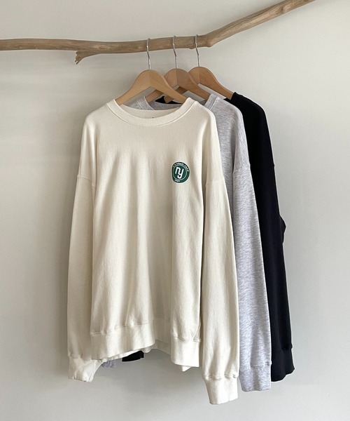 CANAL JEAN（キャナルジーン）の「via j(ヴィアジェイ) "NY MAP"裏毛トレーナー（スウェット・レディース・ホワイト/チャコールグレー/ヘザーグレー・ONE SIZE）」の9枚目の写真