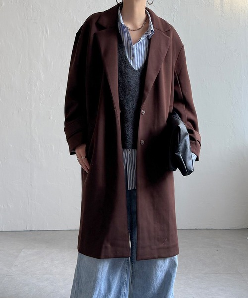 LBC(エルビーシー)の「ダンボールロングコート(ブルゾン・レディース・ブラック/ブラウン・M/L)」の1枚目の写真