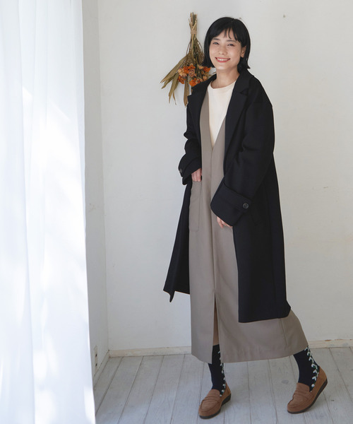 LBC(エルビーシー)の「ダンボールロングコート(ブルゾン・レディース・ブラック/ブラウン・M/L)」の5枚目の写真