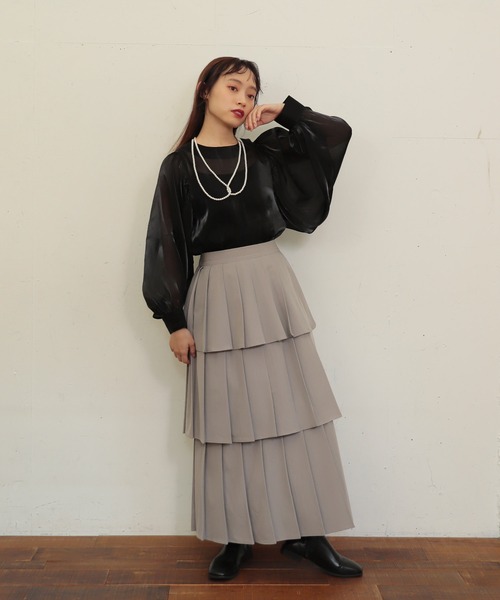 ur,Melty（ユアメルティー）の「3段プリーツスカート（スカート）」 - WEAR 