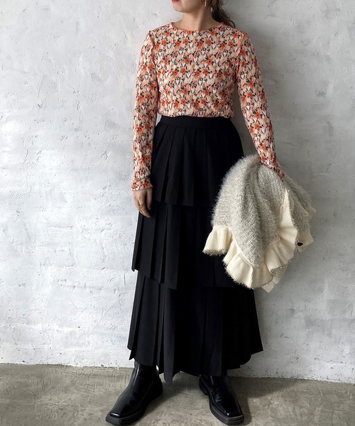 ur,Melty（ユアメルティー）の「3段プリーツスカート（スカート）」 - WEAR