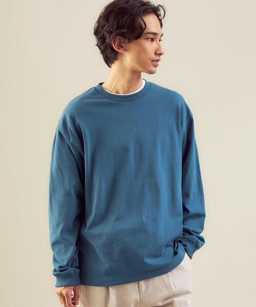 green label relaxing（グリーンレーベルリラクシング）の「＜green label relaxing＞コンフィヤーン ピーチ クルーネック 長袖 カットソー（Tシャツ/カットソー・メンズ・ライトグレー/コバルトブルー/ダークグレー・S/M/XL/L）」の3枚目の写真