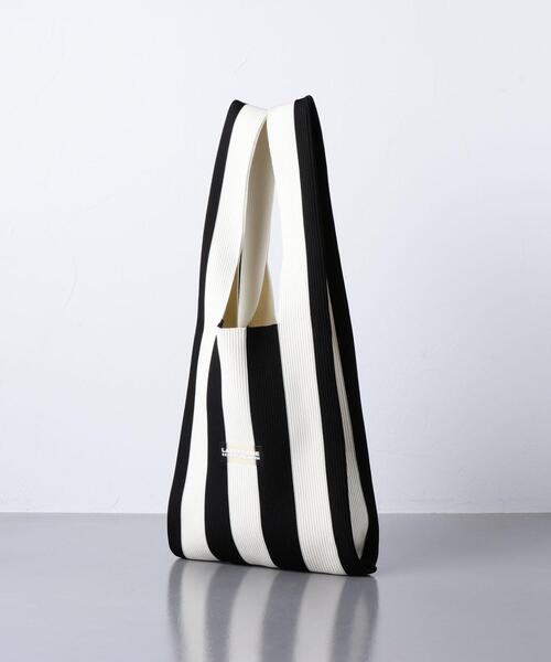 LASTFRAME（ラストフレーム）の「＜LASTFRAME（ラストフレーム）＞MARKET ストライプ バッグ M（トートバッグ・レディース・ホワイト・FREE）」の5枚目の写真