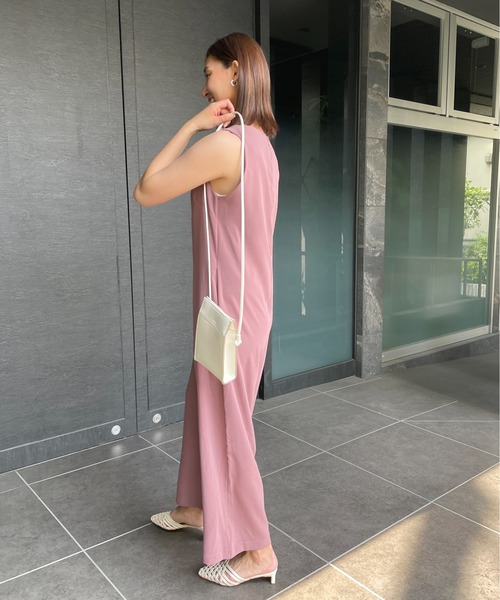 バーガンディ ノースリーブ オールインワン StyleSea（スタイルシー）の「ノースリーブオールインワン（つなぎ