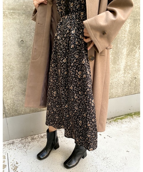 MLI'A（エムリア）の「配色切替花柄／ワンピース（ワンピース・レディース・アイボリー/ブラック・M）」の18枚目の写真