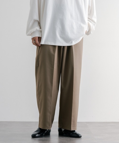 epnok(エプノック)の「ワイドストレートパンツ(スラックス・メンズ・ブラック/ダークグリーン/ベージュ・SMALL/MEDIUM/LARGE)」の22枚目の写真