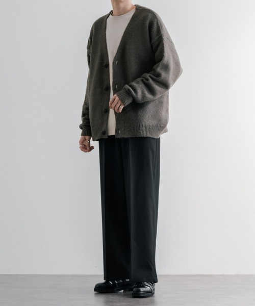 epnok(エプノック)の「ワイドストレートパンツ(スラックス・メンズ・ブラック/ダークグリーン/ベージュ・SMALL/MEDIUM/LARGE)」の10枚目の写真