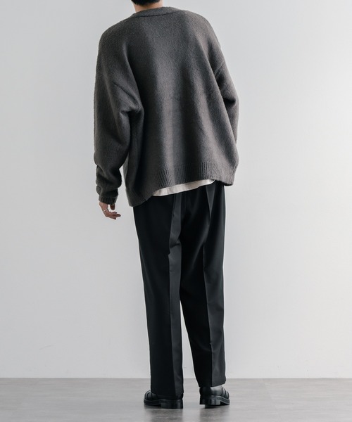 epnok(エプノック)の「ワイドストレートパンツ(スラックス・メンズ・ブラック/ダークグリーン/ベージュ・SMALL/MEDIUM/LARGE)」の13枚目の写真