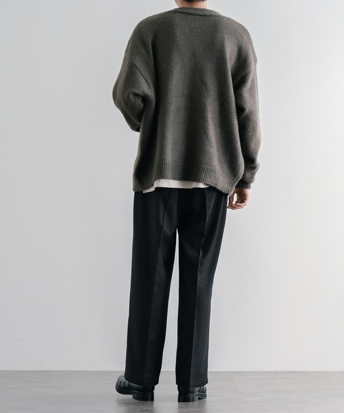 epnok(エプノック)の「ワイドストレートパンツ(スラックス・メンズ・ブラック/ダークグリーン/ベージュ・SMALL/MEDIUM/LARGE)」の14枚目の写真