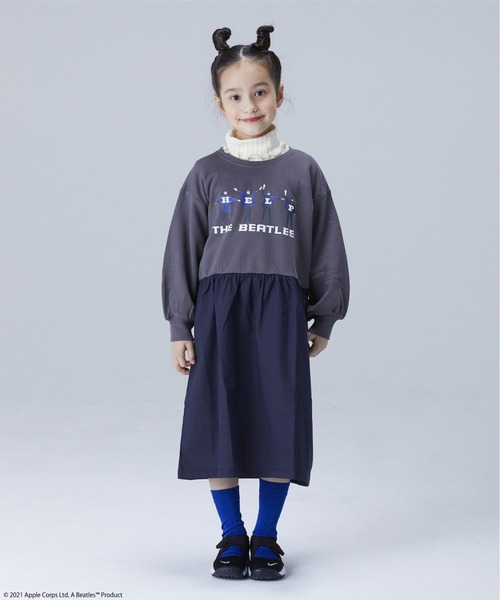 セール The Beatles 別注 Help裏毛ワンピース 80 140cm ワンピース Markey S マーキーズ のファッション通販 Zozotown