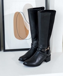 VIVIAN | 【2021年秋冬新作】ビット付きサイドベルトロングブーツ(ブーツ)