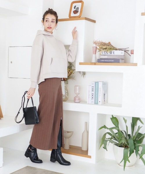 VIVIAN（ヴィヴィアン）の「ビット付きサイドベルトロングブーツ（ブーツ・レディース・ブラック/ダークブラウン/グレー・S/M/L/LL）」の8枚目の写真