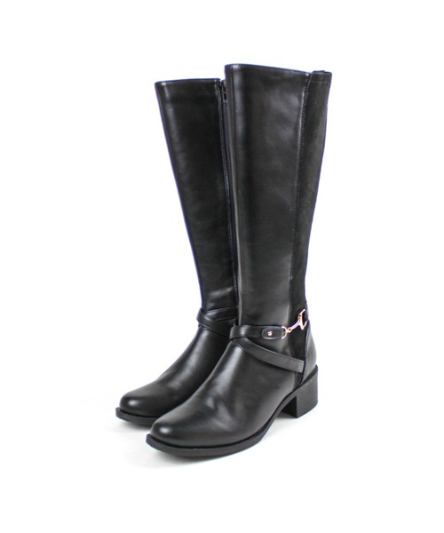 VIVIAN（ヴィヴィアン）の「ビット付きサイドベルトロングブーツ（ブーツ・レディース・ブラック/ダークブラウン/グレー・S/M/L/LL）」の13枚目の写真