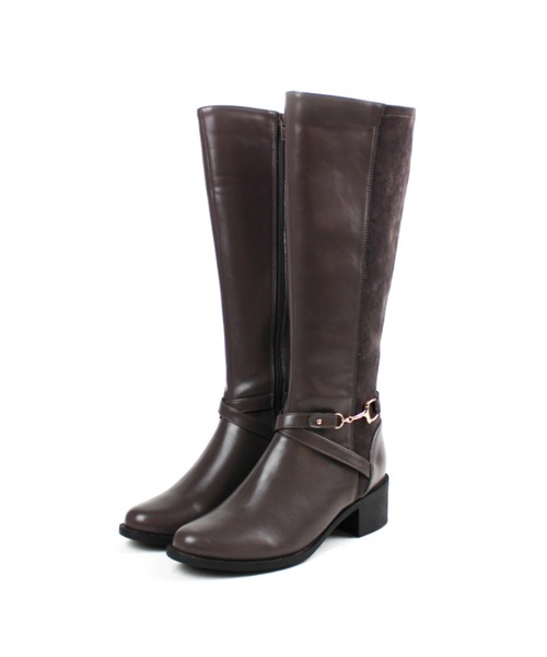 VIVIAN（ヴィヴィアン）の「ビット付きサイドベルトロングブーツ（ブーツ・レディース・ブラック/ダークブラウン/グレー・S/M/L/LL）」の20枚目の写真