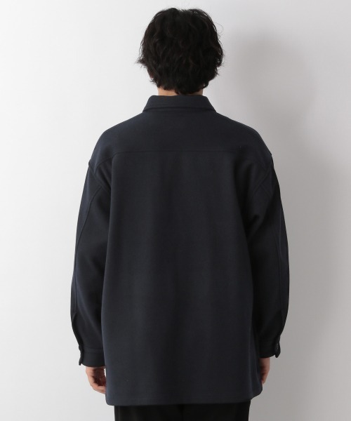 LOWRYS FARM（ローリーズファーム）の「ウーリーテックＢＩＧシャツジャケット　953808（テーラードジャケット・メンズ・ベージュ/ブルー/ネイビー・MEDIUM/LARGE）」の6枚目の写真